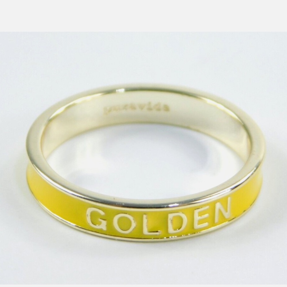 Pura Vida Yellow Enamel 'GOLDEN' Ring